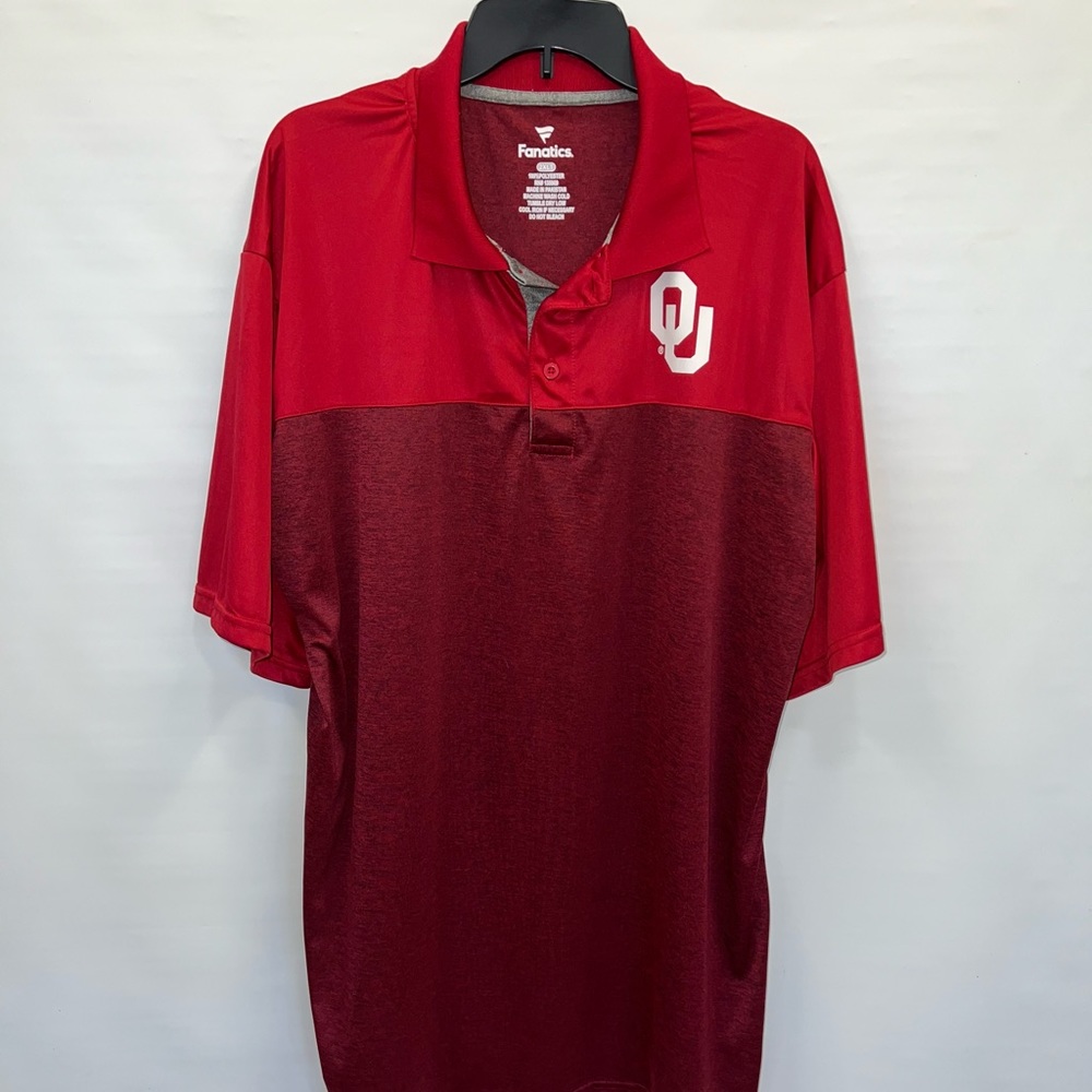 Fanatics Oklahoma University Shirt Mens 2XLT Red Short Sleeve 100% Polyester